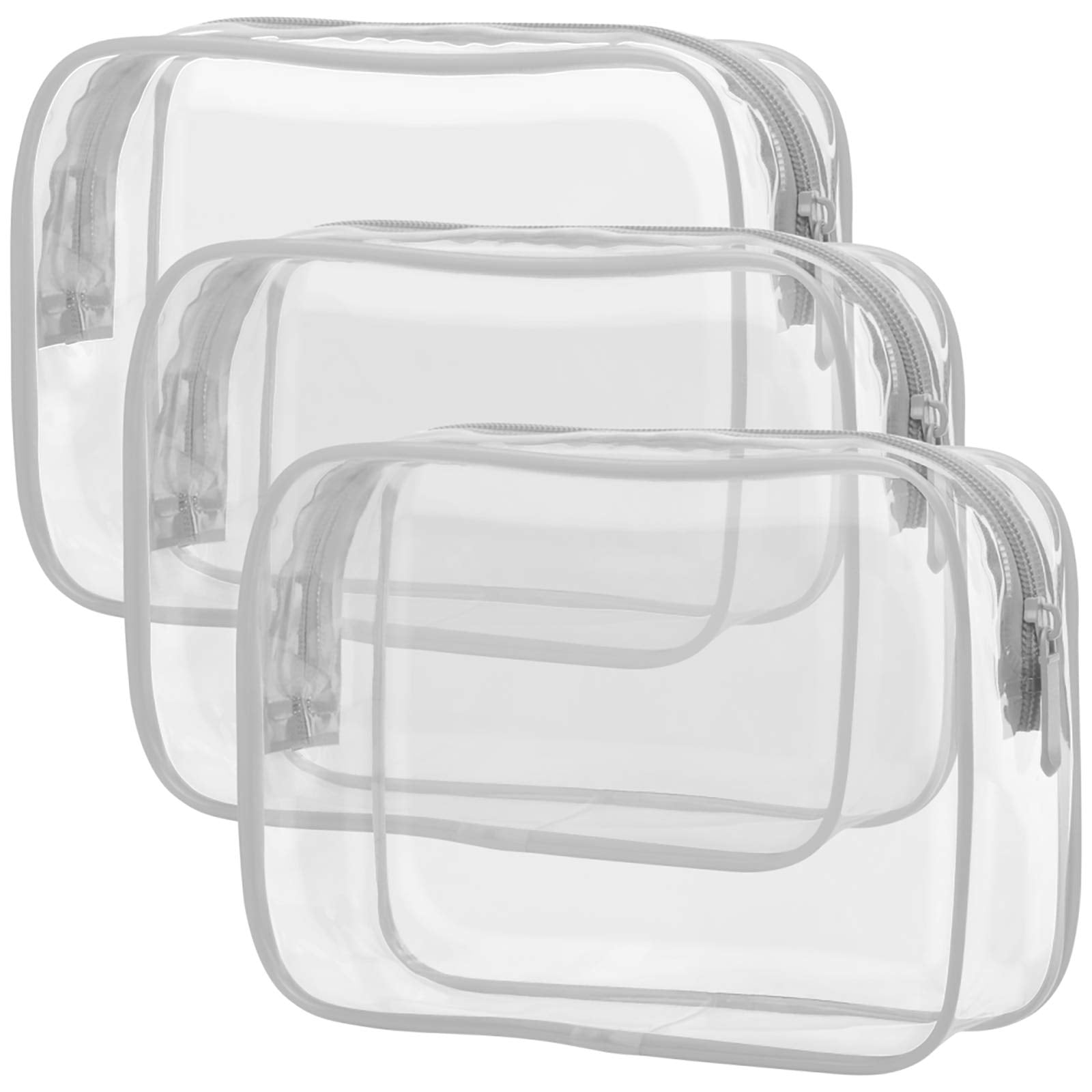 Transparent grooming pouch for travel