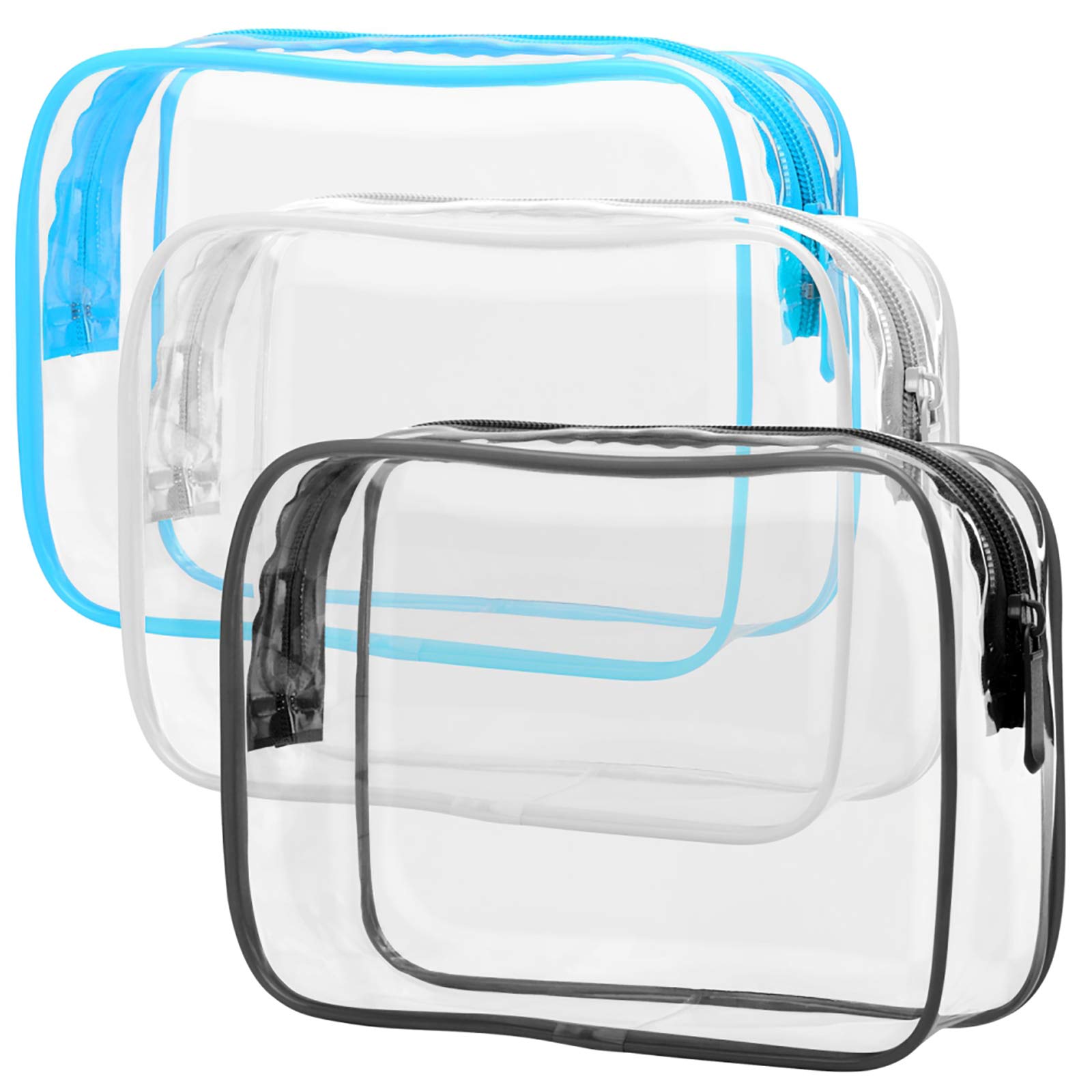 Clear toiletry clutch
