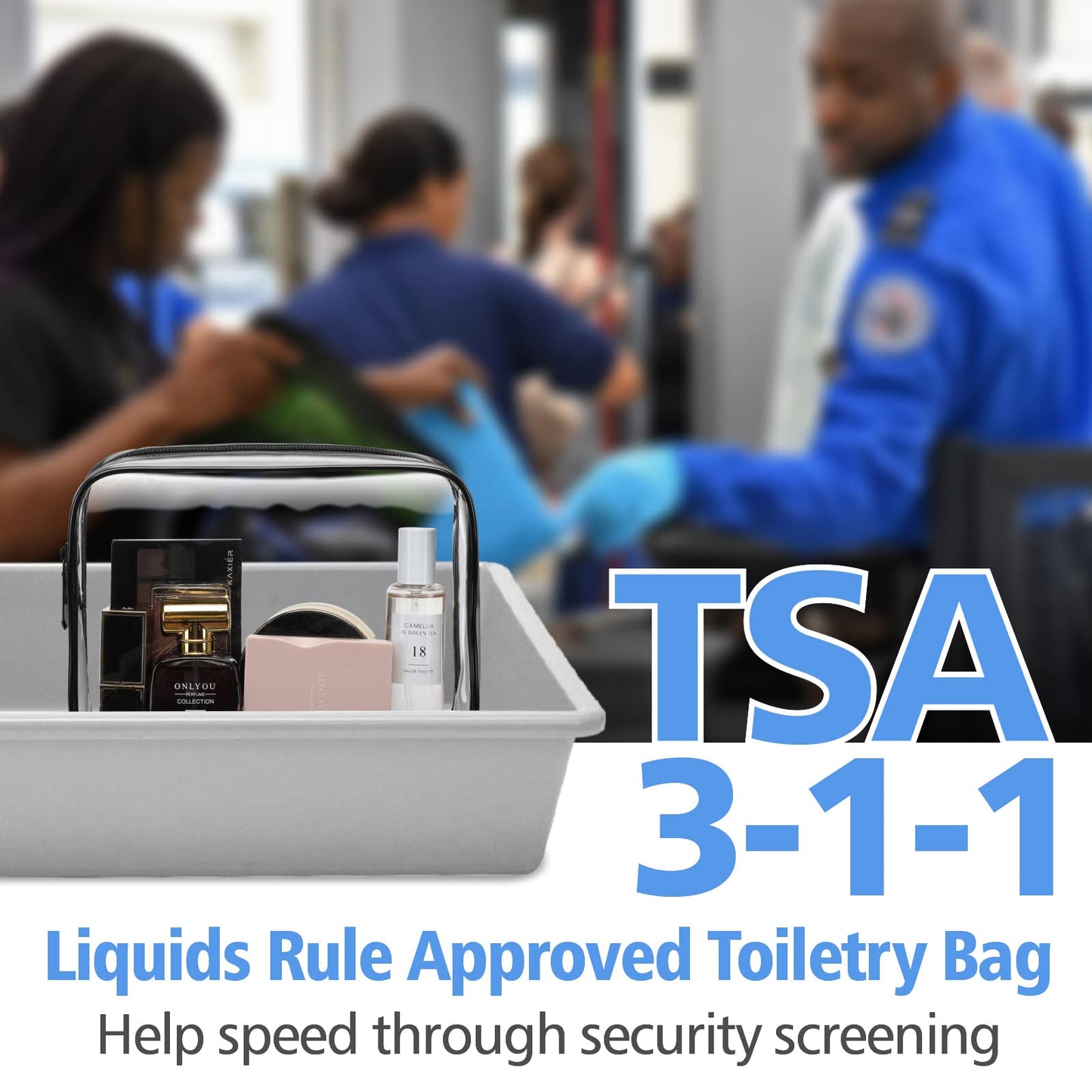 PACKISM TSA Approved Clear Toiletry Bags 2-Pack