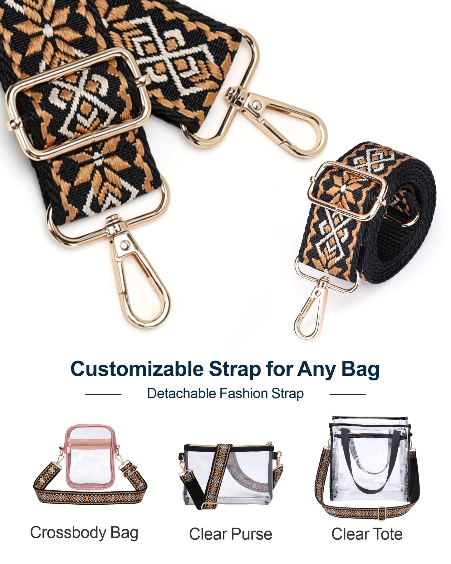 PACKISM Clear Crossbody Sling Bag, Stadium Approved