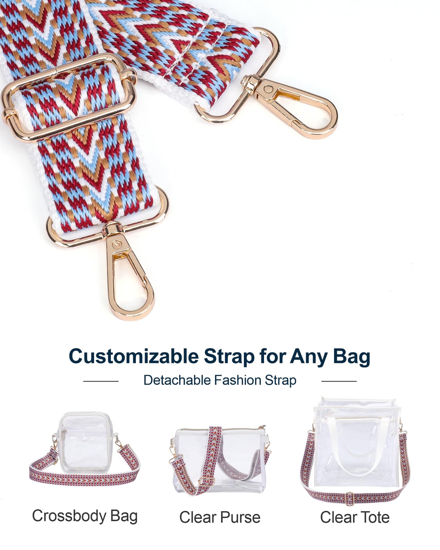 PACKISM Clear Crossbody Sling Bag, Stadium Approved