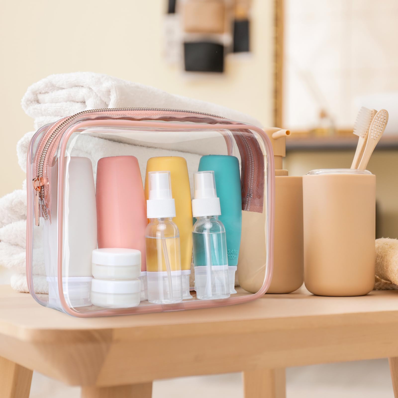 Leakproof Silicone Travel Bottles with Clear Bag 丨PACKISM