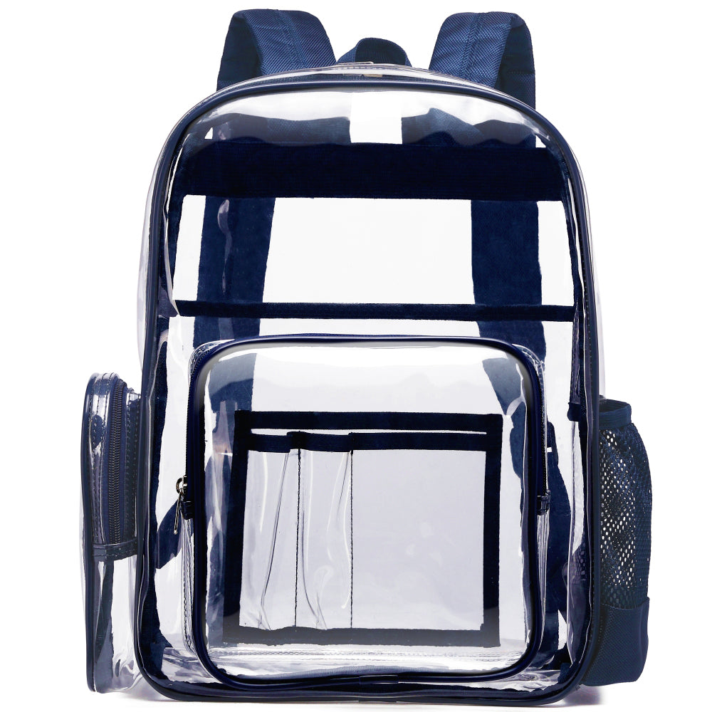 PACKISM Large Clear Backpack - 17 inch Transparent PVC Student Backpacks for School