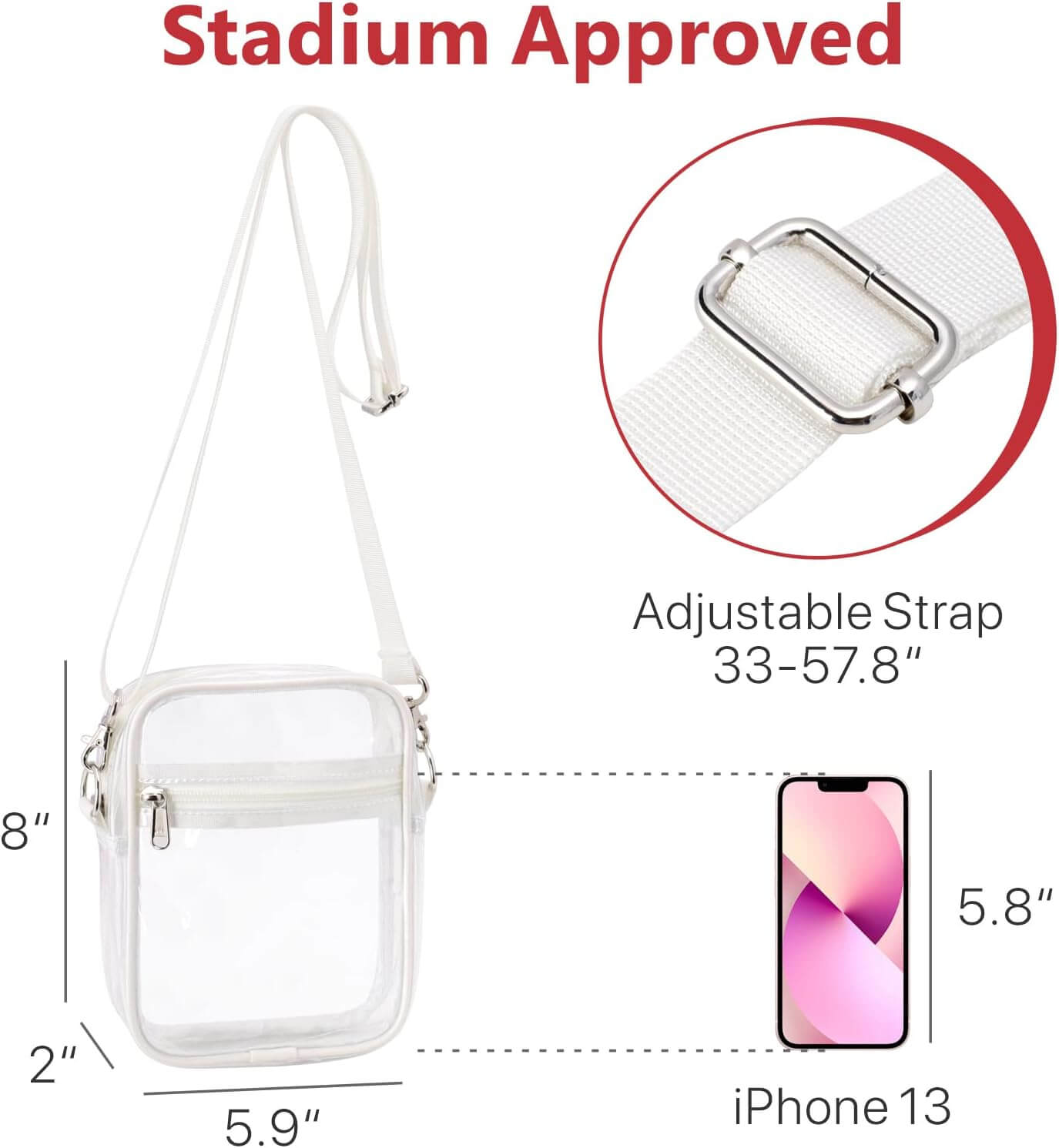 PACKISM Mini Clear Purse Stadium Approved