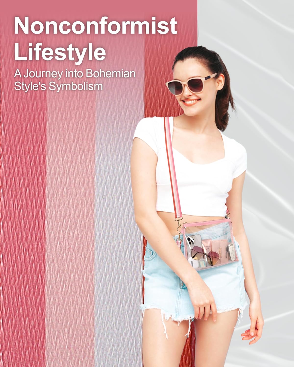 PACKISM Clear Bag Stadium Approved for Women