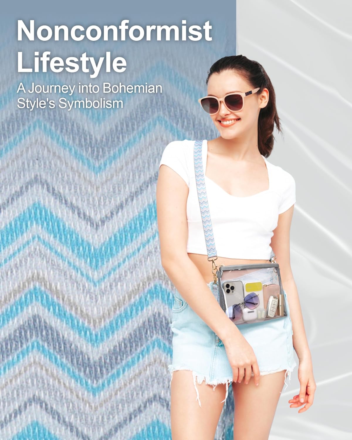 PACKISM Clear Bag Stadium Approved for Women