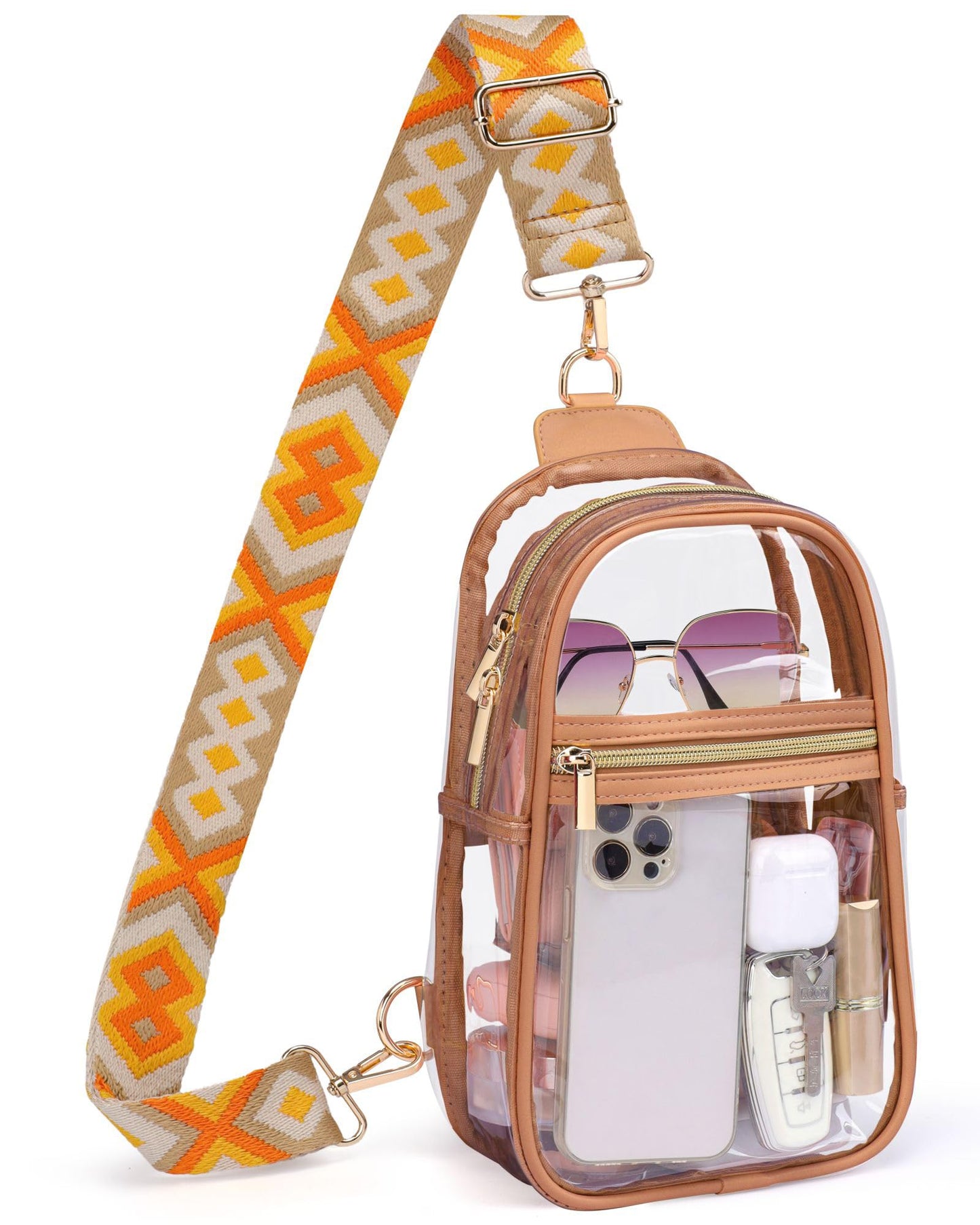 PACKISM Clear Crossbody Sling Bag, Stadium Approved