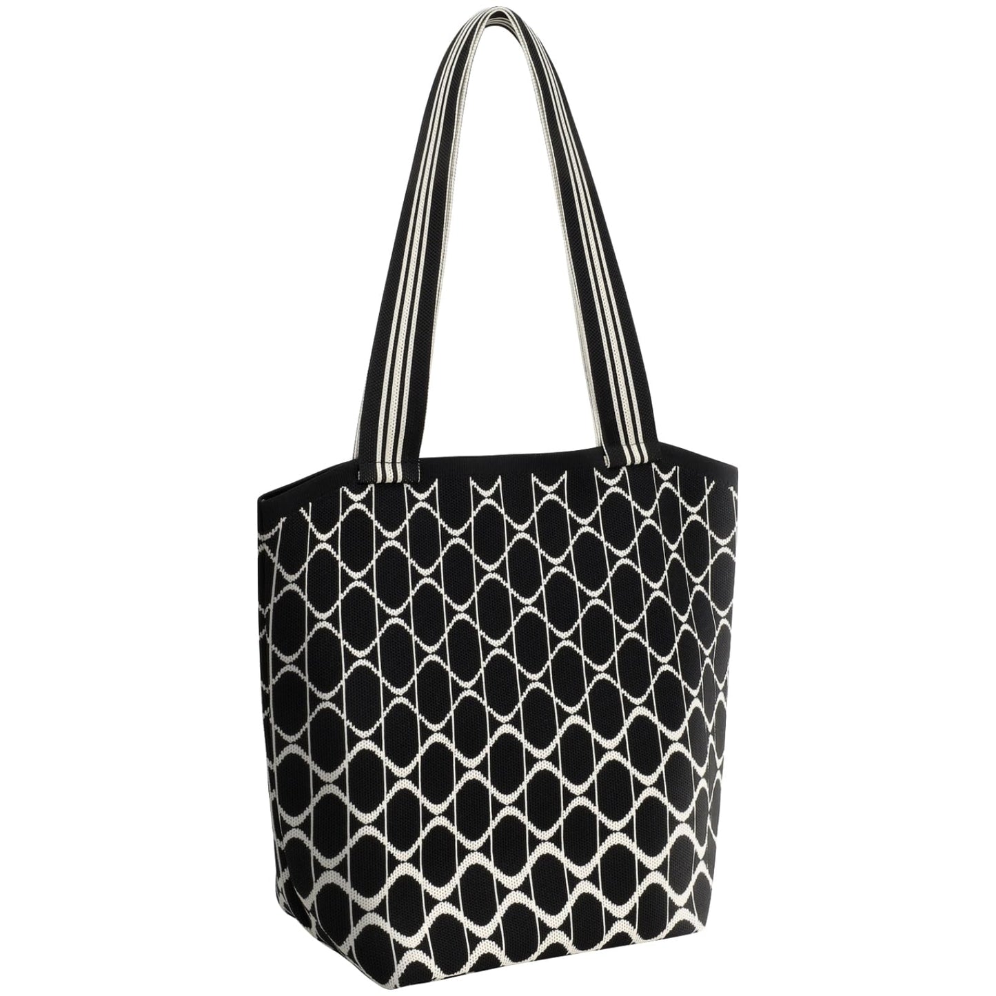 PACKISM Crochet Tote Bags for Women - Knitted Tote Bag Large Capacity Shoulder Bag for Daily and Travel