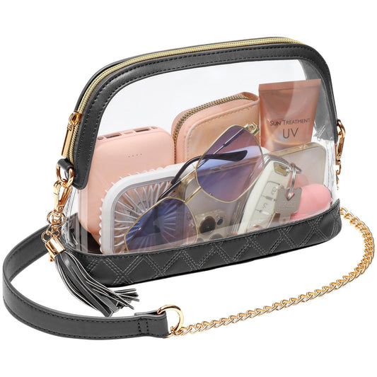 PACKISM Clear Bag for Stadium Events - Fashionable Clear Purses for Women Stadium Crossbody