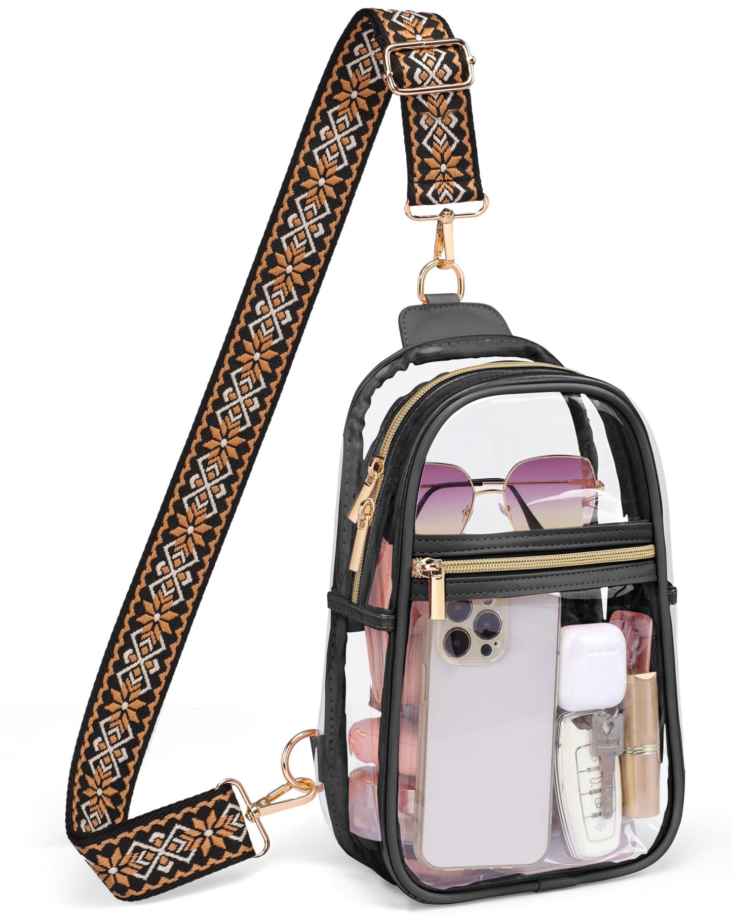 PACKISM Clear Crossbody Sling Bag, Stadium Approved