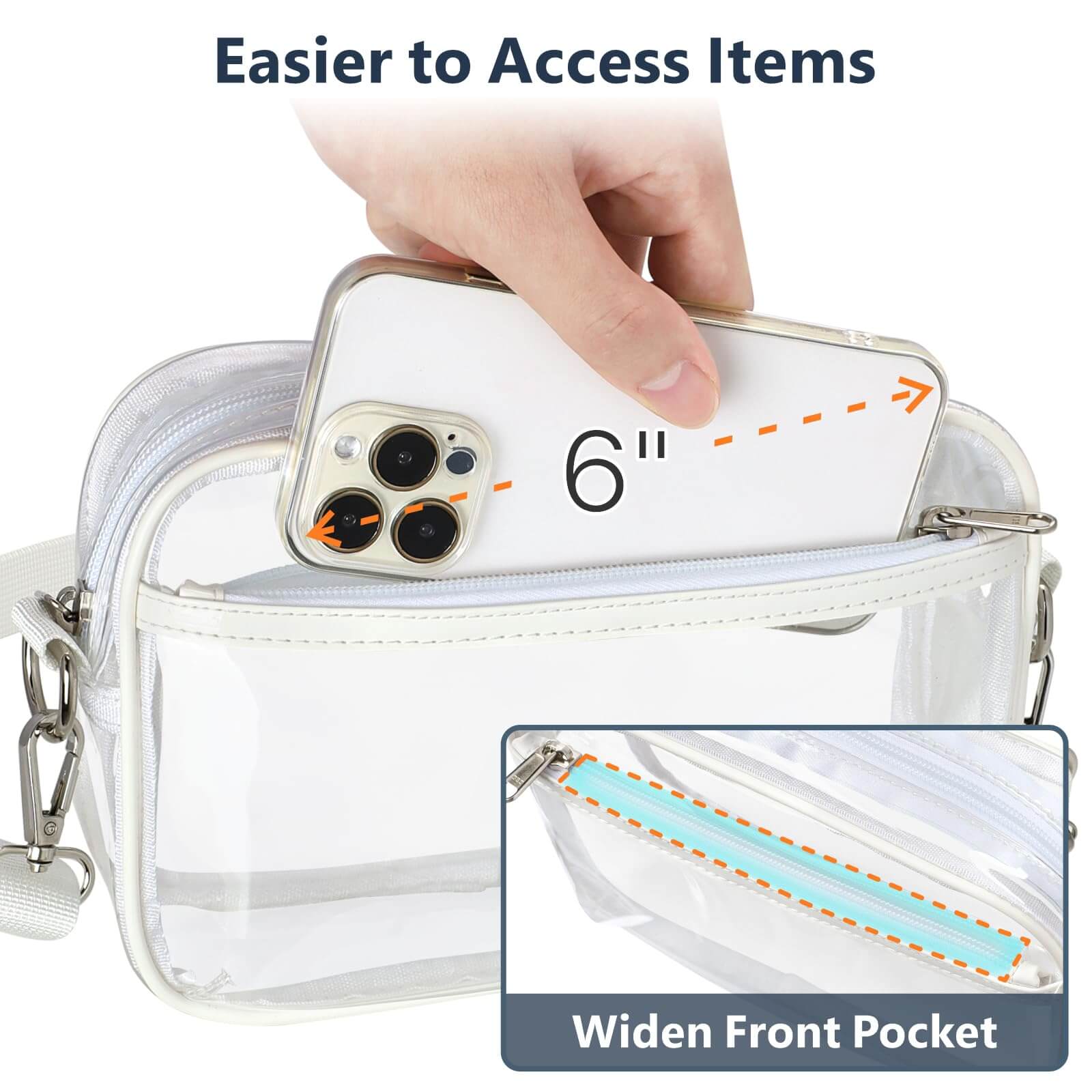 clear crossbody purse