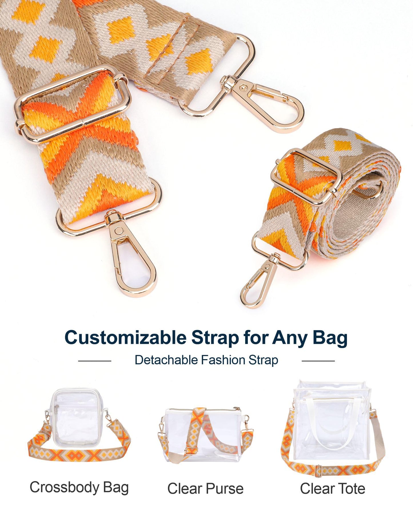 PACKISM Clear Crossbody Sling Bag, Stadium Approved