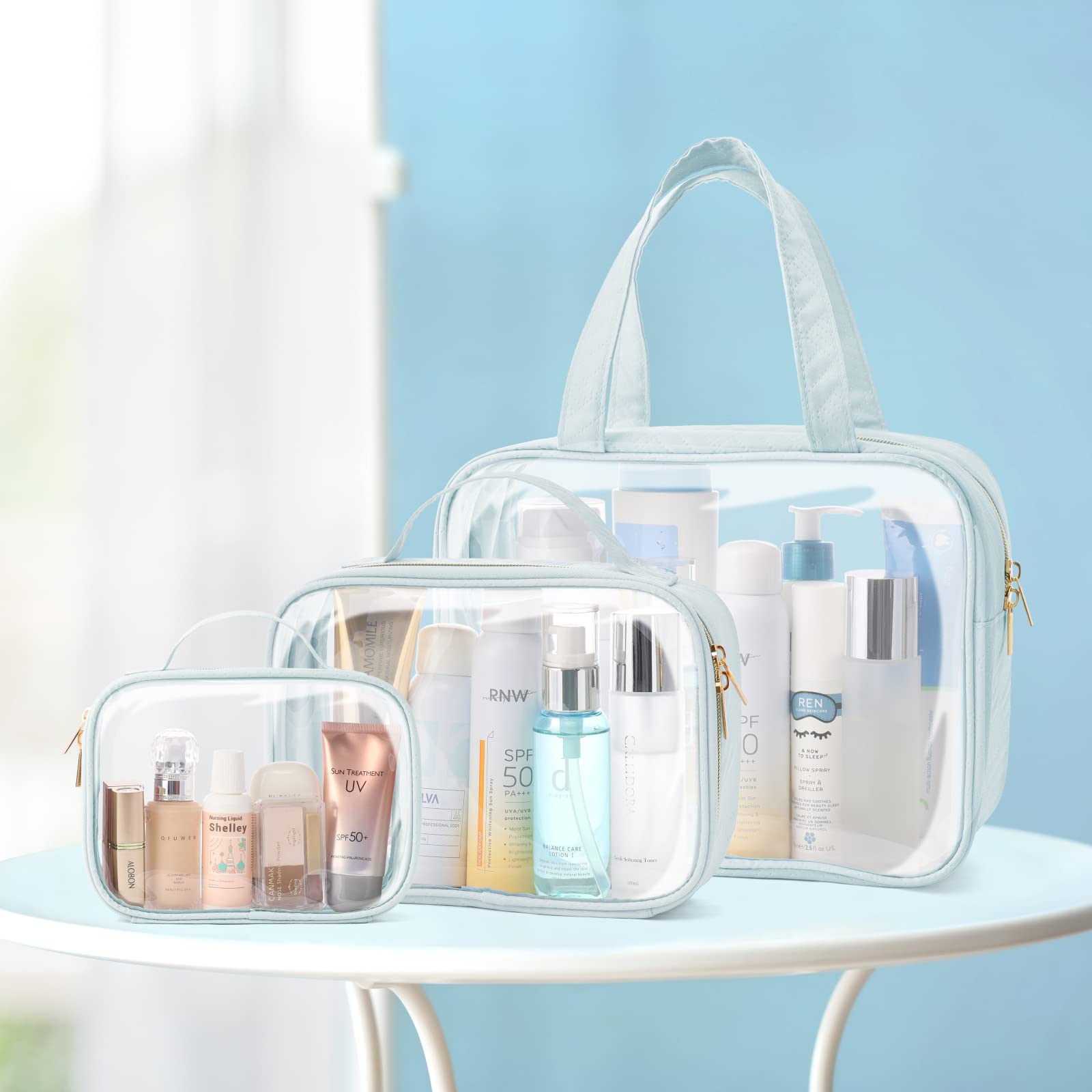 men's clear travel toiletry bag TSA Approved PACKISM Clear Travel Bags for Toiletries