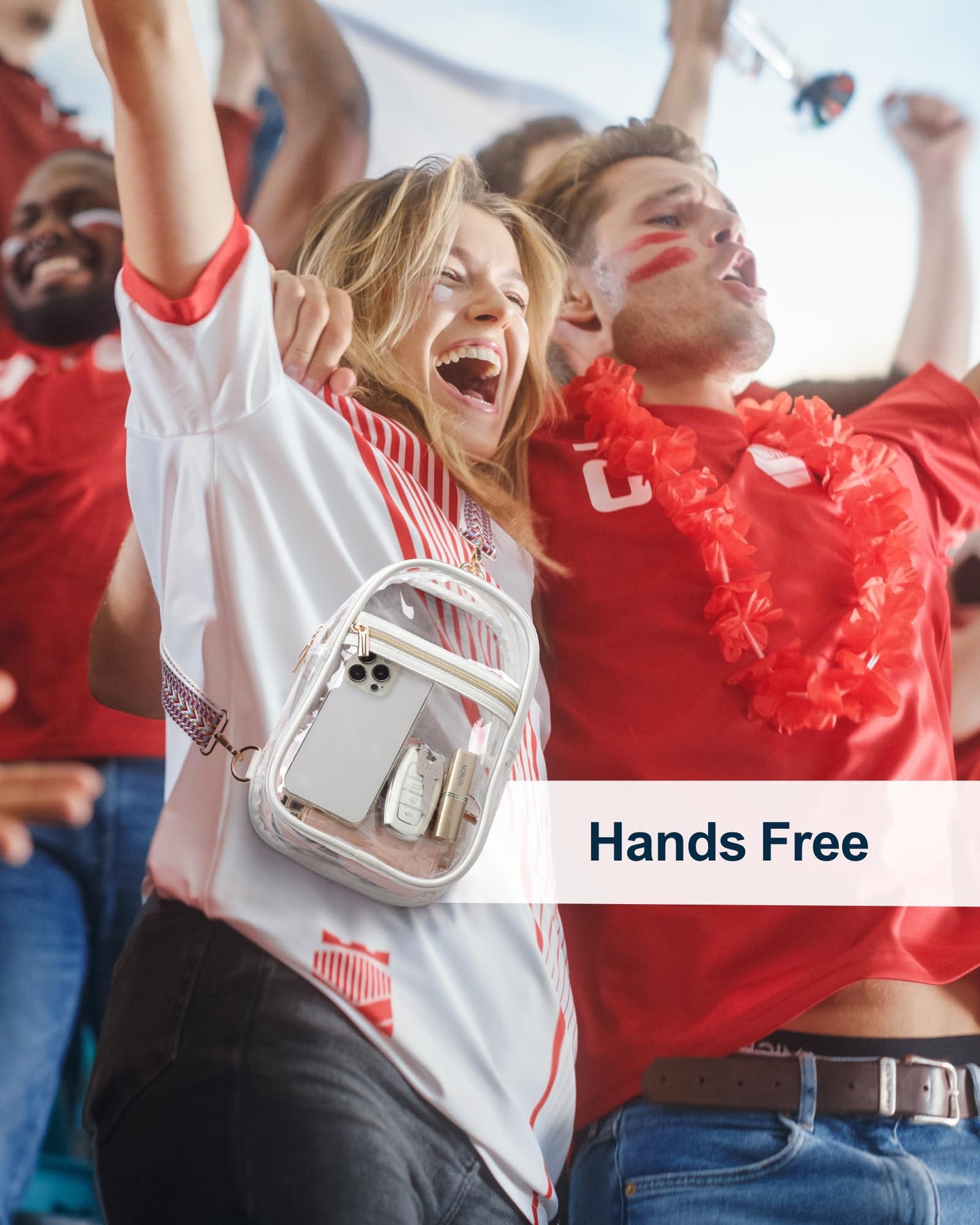 PACKISM Clear Crossbody Sling Bag, Stadium Approved