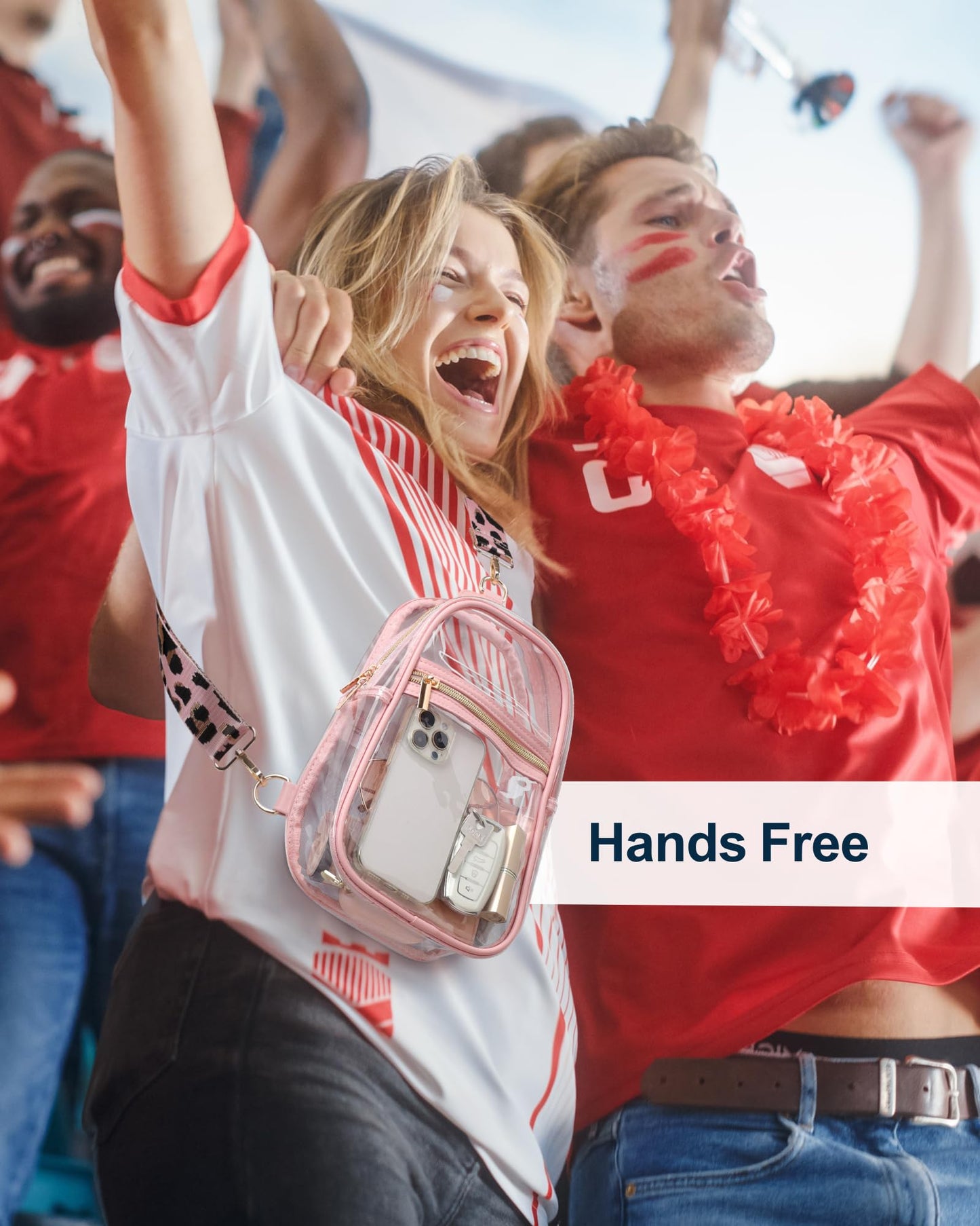 PACKISM Clear Crossbody Sling Bag, Stadium Approved